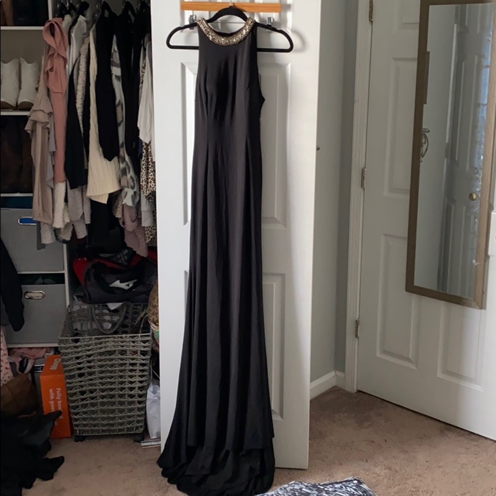 Zoey grey black prom dress!